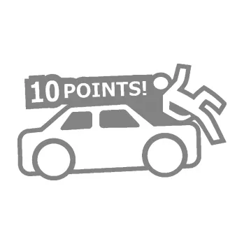 Autodoplněk Samolepka na auto 10 points (17 - šedá) NÁLEPKA, FÓLIE, POLEPY, TUNING, VLASTNÍ TEXT, TISK, AUTOSAMOLEPKY.cz, SAMOLEPKY, OBRÁZEK, LOGO, VÝROBA, PRODEJ
