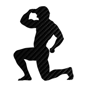 Polep vozidla SAMOLEPKA Kulturista 007 levá (50 - 3D karbon černý) NA AUTO, NÁLEPKA, FÓLIE, POLEP, TUNING, VLASTNÍ TEXT, TISK, AUTOSAMOLEPKY.cz, POLEPY, OBRÁZEK, LOGO, SAMOLEPKY