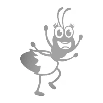 Autodoplněk Samolepka na auto Paní mravencová pravá (42 - stříbrná metalíza) NÁLEPKA, FÓLIE, POLEPY, TUNING, VLASTNÍ TEXT, TISK, AUTOSAMOLEPKY.cz, SAMOLEPKY, OBRÁZEK, LOGO, VÝROBA, PRODEJ