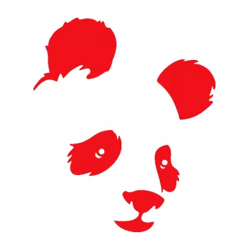 Samolepící dekorace SAMOLEPKA Panda 004 pravá (10 - červená) NA AUTO, NÁLEPKA, FÓLIE, POLEP, TUNING, VLASTNÍ TEXT, TISK, AUTOSAMOLEPKY.cz, POLEPY, OBRÁZEK, LOGO, SAMOLEPKY