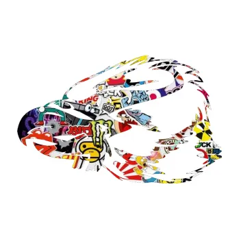 Samolepicí dekorace na vozidlo Predators 099 levá (83 - Sticker bomb) SAMOLEPKA NA AUTO, NÁLEPKA, FÓLIE, POLEP, TUNING, VLASTNÍ TEXT, TISK, AUTOSAMOLEPKY.cz, POLEPY, OBRÁZEK, LOGO, 3D STICKERS