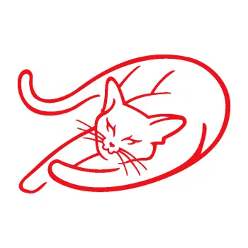 Samolepící dekorace SAMOLEPKA Kočka 022 levá (10 - červená) NA AUTO, NÁLEPKA, FÓLIE, POLEP, TUNING, VLASTNÍ TEXT, TISK, AUTOSAMOLEPKY.cz, POLEPY, OBRÁZEK, LOGO, SAMOLEPKY
