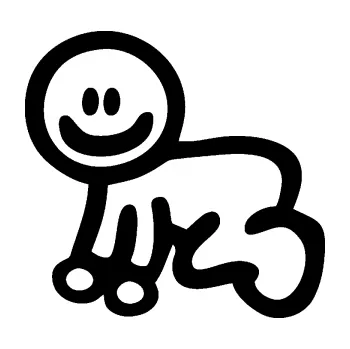 samolepka Cartoon family mimi chlapeček (01 - černá) SAMOLEPKA NA AUTO, NÁLEPKA, FÓLIE, POLEP, TUNING, VLASTNÍ TEXT, TISK, AUTOSAMOLEPKY.cz, POLEPY, OBRÁZEK, LOGO, 3D STICKERS