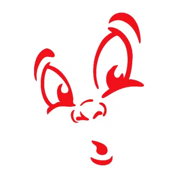 Samolepící dekorace SAMOLEPKA Obličej 002 levá překvapený (10 - červená) NA AUTO, NÁLEPKA, FÓLIE, POLEP, TUNING, VLASTNÍ TEXT, TISK, AUTOSAMOLEPKY.cz, POLEPY, OBRÁZEK, LOGO, SAMOLEPKY