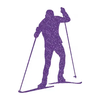 Samolepicí dekorace na vozidlo Lyžař 029 levá (87 - Ultra Metalic fialová) SAMOLEPKA NA AUTO, NÁLEPKA, FÓLIE, POLEP, TUNING, VLASTNÍ TEXT, TISK, AUTOSAMOLEPKY.cz, POLEPY, OBRÁZEK, LOGO, 3D STICKERS