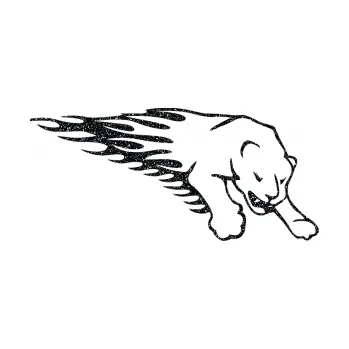 Samolepicí dekorace na vozidlo Animal flames 020 pravá puma (85 - Ultra Metalic černá) SAMOLEPKA NA AUTO, NÁLEPKA, FÓLIE, POLEP, TUNING, VLASTNÍ TEXT, TISK, AUTOSAMOLEPKY.cz, POLEPY, OBRÁZEK, LOGO, 3D STICKERS