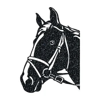 Samolepící dekorace SAMOLEPKA Kůň 028 levá hlava s uzdou (85 - Ultra Metalic černá) NA AUTO, NÁLEPKA, FÓLIE, POLEP, TUNING, VLASTNÍ TEXT, TISK, AUTOSAMOLEPKY.cz, POLEPY, OBRÁZEK, LOGO, SAMOLEPKY