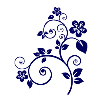 Samolepící dekorace SAMOLEPKA Květina dekor 012 levá (23 - tmavě modrá) NA AUTO, NÁLEPKA, FÓLIE, POLEP, TUNING, VLASTNÍ TEXT, TISK, AUTOSAMOLEPKY.cz, POLEPY, OBRÁZEK, LOGO, SAMOLEPKY