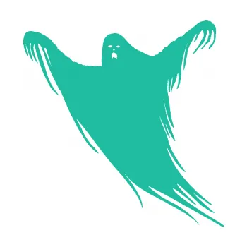 Samolepící dekorace SAMOLEPKA Duch 005 levá (25 - tyrkysová) NA AUTO, NÁLEPKA, FÓLIE, POLEP, TUNING, VLASTNÍ TEXT, TISK, AUTOSAMOLEPKY.cz, POLEPY, OBRÁZEK, LOGO, SAMOLEPKY