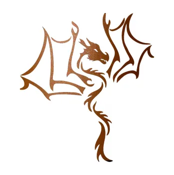 Samolepicí dekorace na vozidlo Dragon 034 pravá (44 - měděná metalíza) SAMOLEPKA NA AUTO, NÁLEPKA, FÓLIE, POLEP, TUNING, VLASTNÍ TEXT, TISK, AUTOSAMOLEPKY.cz, POLEPY, OBRÁZEK, LOGO, 3D STICKERS