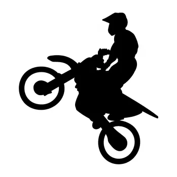 Samolepící dekorace SAMOLEPKA Motorka 024 levá motokros (01 - černá) NA AUTO, NÁLEPKA, FÓLIE, POLEP, TUNING, VLASTNÍ TEXT, TISK, AUTOSAMOLEPKY.cz, POLEPY, OBRÁZEK, LOGO, SAMOLEPKY