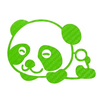 Samolepící dekorace SAMOLEPKA Panda 003 levá (58 - 3D karbon zelený kawasaki) NA AUTO, NÁLEPKA, FÓLIE, POLEP, TUNING, VLASTNÍ TEXT, TISK, AUTOSAMOLEPKY.cz, POLEPY, OBRÁZEK, LOGO, SAMOLEPKY