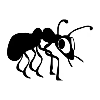 Samolepící dekorace SAMOLEPKA Mravenec 001 pravá (01 - černá) NA AUTO, NÁLEPKA, FÓLIE, POLEP, TUNING, VLASTNÍ TEXT, TISK, AUTOSAMOLEPKY.cz, POLEPY, OBRÁZEK, LOGO, SAMOLEPKY