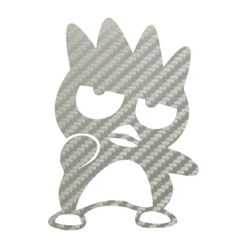 Autodoplněk Samolepka na auto Badtz Maru 001 pravá (52 - 3D karbon stříbrný) NÁLEPKA, FÓLIE, POLEPY, TUNING, VLASTNÍ TEXT, TISK, AUTOSAMOLEPKY.cz, SAMOLEPKY, OBRÁZEK, LOGO, VÝROBA, PRODEJ