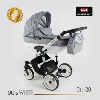 Kočárek Kombinovaný kočárek 2v1 Adbor Ottis White 2023 Ott-20