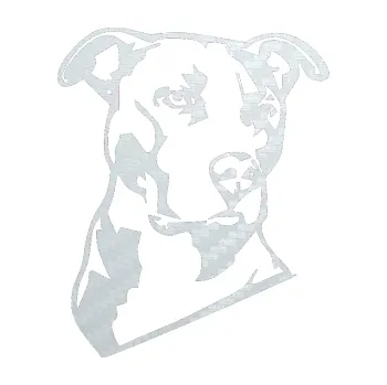 Polep vozidla SAMOLEPKA Pes 054 pravá Pitbull (51 - 3D karbon bílý) NA AUTO, NÁLEPKA, FÓLIE, POLEP, TUNING, VLASTNÍ TEXT, TISK, AUTOSAMOLEPKY.cz, POLEPY, OBRÁZEK, LOGO, SAMOLEPKY