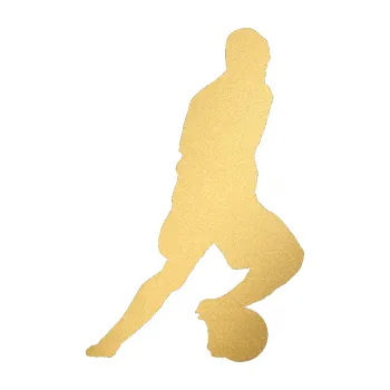 Samolepicí dekorace na vozidlo Fotbalista 036 pravá (43 - zlatá metalíza) SAMOLEPKA NA AUTO, NÁLEPKA, FÓLIE, POLEP, TUNING, VLASTNÍ TEXT, TISK, AUTOSAMOLEPKY.cz, POLEPY, OBRÁZEK, LOGO, 3D STICKERS