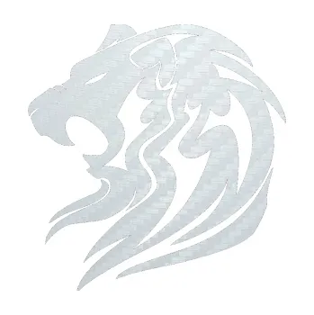 Polep vozidla SAMOLEPKA Lev 002 levá (51 - 3D karbon bílý) NA AUTO, NÁLEPKA, FÓLIE, POLEP, TUNING, VLASTNÍ TEXT, TISK, AUTOSAMOLEPKY.cz, POLEPY, OBRÁZEK, LOGO, SAMOLEPKY