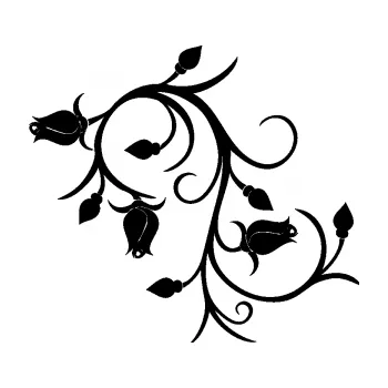 Samolepící dekorace SAMOLEPKA Květina dekor 009 levá růžičky (01 - černá) NA AUTO, NÁLEPKA, FÓLIE, POLEP, TUNING, VLASTNÍ TEXT, TISK, AUTOSAMOLEPKY.cz, POLEPY, OBRÁZEK, LOGO, SAMOLEPKY