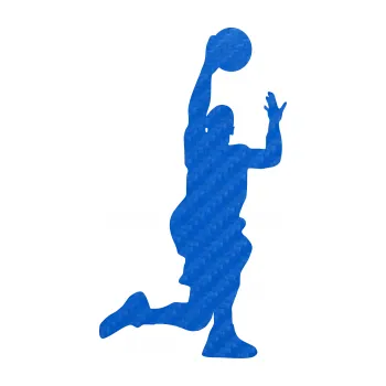 Samolepicí dekorace na vozidlo Basketbal 005 pravá (57 - 3D karbon modrý) SAMOLEPKA NA AUTO, NÁLEPKA, FÓLIE, POLEP, TUNING, VLASTNÍ TEXT, TISK, AUTOSAMOLEPKY.cz, POLEPY, OBRÁZEK, LOGO, 3D STICKERS