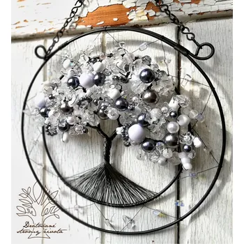 Drátovaný strom - Měsíční bohyně 20cm Drátované stromy života