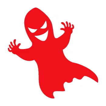 Samolepící dekorace SAMOLEPKA Duch 007 levá (10 - červená) NA AUTO, NÁLEPKA, FÓLIE, POLEP, TUNING, VLASTNÍ TEXT, TISK, AUTOSAMOLEPKY.cz, POLEPY, OBRÁZEK, LOGO, SAMOLEPKY