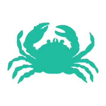 Samolepící dekorace SAMOLEPKA Krab 001 levá (25 - tyrkysová) NA AUTO, NÁLEPKA, FÓLIE, POLEP, TUNING, VLASTNÍ TEXT, TISK, AUTOSAMOLEPKY.cz, POLEPY, OBRÁZEK, LOGO, SAMOLEPKY