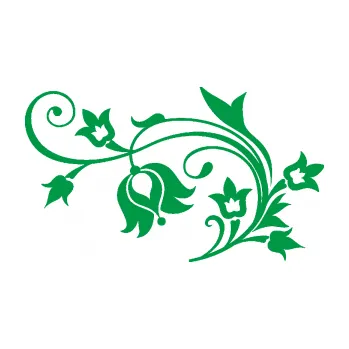 Samolepící dekorace SAMOLEPKA Květina dekor 002 levá (12 - zelená) NA AUTO, NÁLEPKA, FÓLIE, POLEP, TUNING, VLASTNÍ TEXT, TISK, AUTOSAMOLEPKY.cz, POLEPY, OBRÁZEK, LOGO, SAMOLEPKY