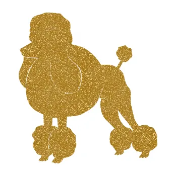 Polep vozidla SAMOLEPKA Pes 092 levá Pudl (92 - Ultra Metalic zlatá) NA AUTO, NÁLEPKA, FÓLIE, POLEP, TUNING, VLASTNÍ TEXT, TISK, AUTOSAMOLEPKY.cz, POLEPY, OBRÁZEK, LOGO, SAMOLEPKY