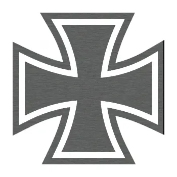 samolepka Maltézský kříž 001 (62 - škrábaný titan) SAMOLEPKA NA AUTO, NÁLEPKA, FÓLIE, POLEP, TUNING, VLASTNÍ TEXT, TISK, AUTOSAMOLEPKY.cz, POLEPY, OBRÁZEK, LOGO, 3D STICKERS