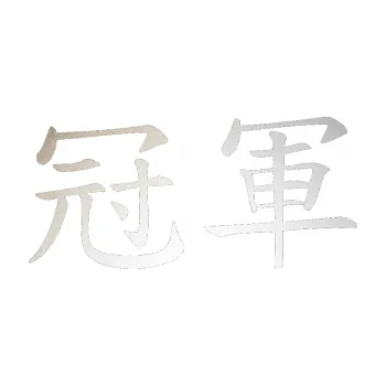 Polep vozidla SAMOLEPKA Čínský znak Champion (82 - odrazková reflexní bílá) NA AUTO, NÁLEPKA, FÓLIE, POLEP, TUNING, VLASTNÍ TEXT, TISK, AUTOSAMOLEPKY.cz, POLEPY, OBRÁZEK, LOGO, SAMOLEPKY