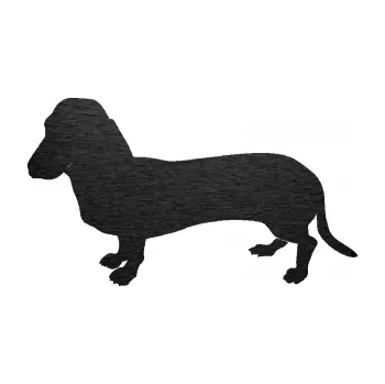 Polep vozidla SAMOLEPKA Pes 094 levá Baset (63 - škrábaný kov černý) NA AUTO, NÁLEPKA, FÓLIE, POLEP, TUNING, VLASTNÍ TEXT, TISK, AUTOSAMOLEPKY.cz, POLEPY, OBRÁZEK, LOGO, SAMOLEPKY