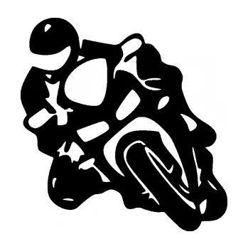 Samolepící dekorace SAMOLEPKA Motorkář 013 levá (01 - černá) NA AUTO, NÁLEPKA, FÓLIE, POLEP, TUNING, VLASTNÍ TEXT, TISK, AUTOSAMOLEPKY.cz, POLEPY, OBRÁZEK, LOGO, SAMOLEPKY