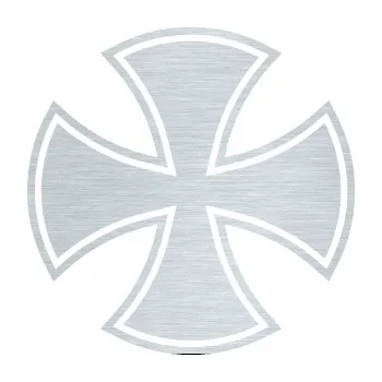 samolepka Maltézský kříž 003 (61 - škrábaný hliník) SAMOLEPKA NA AUTO, NÁLEPKA, FÓLIE, POLEP, TUNING, VLASTNÍ TEXT, TISK, AUTOSAMOLEPKY.cz, POLEPY, OBRÁZEK, LOGO, 3D STICKERS