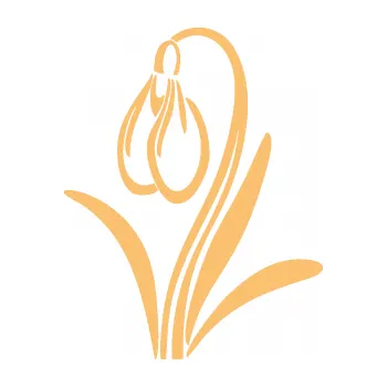 Samolepící dekorace SAMOLEPKA Květina dekor 021 levá sněženka (08 - béžová) NA AUTO, NÁLEPKA, FÓLIE, POLEP, TUNING, VLASTNÍ TEXT, TISK, AUTOSAMOLEPKY.cz, POLEPY, OBRÁZEK, LOGO, SAMOLEPKY