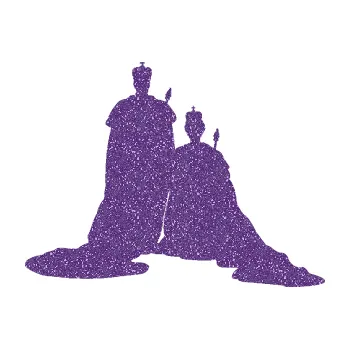 Polep vozidla SAMOLEPKA Král a královna (87 - Ultra Metalic fialová) NA AUTO, NÁLEPKA, FÓLIE, POLEP, TUNING, VLASTNÍ TEXT, TISK, AUTOSAMOLEPKY.cz, POLEPY, OBRÁZEK, LOGO, SAMOLEPKY