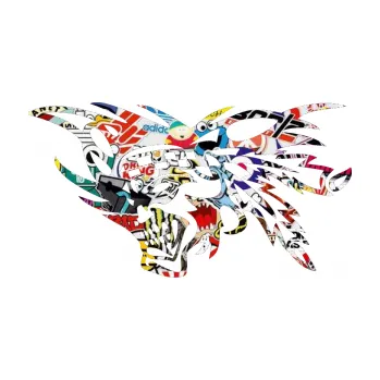 Samolepící dekorace Indián 001 levá (83 - Sticker bomb) SAMOLEPKA NA AUTO, NÁLEPKA, FÓLIE, POLEP, TUNING, VLASTNÍ TEXT, TISK, AUTOSAMOLEPKY.cz, POLEPY, OBRÁZEK, LOGO, 3D STICKERS