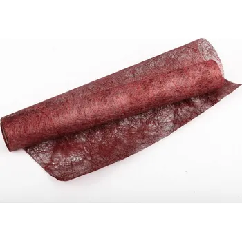 Stuha Long fibre - metal 30 cm x 4,6 m - antická červená