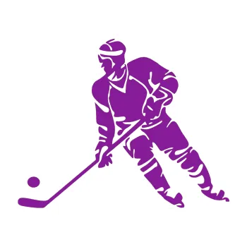 Samolepicí dekorace na vozidlo Hokejista 027 levá (14 - fialová) SAMOLEPKA NA AUTO, NÁLEPKA, FÓLIE, POLEP, TUNING, VLASTNÍ TEXT, TISK, AUTOSAMOLEPKY.cz, POLEPY, OBRÁZEK, LOGO, 3D STICKERS