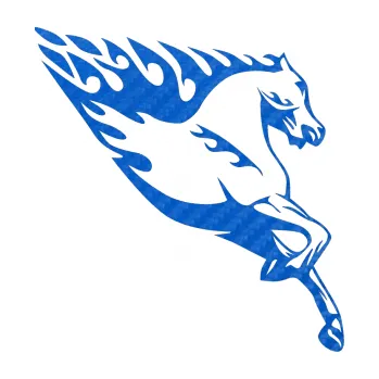 Samolepicí dekorace na vozidlo Animal flames 002 pravá kůň (57 - 3D karbon modrý) SAMOLEPKA NA AUTO, NÁLEPKA, FÓLIE, POLEP, TUNING, VLASTNÍ TEXT, TISK, AUTOSAMOLEPKY.cz, POLEPY, OBRÁZEK, LOGO, 3D STICKERS