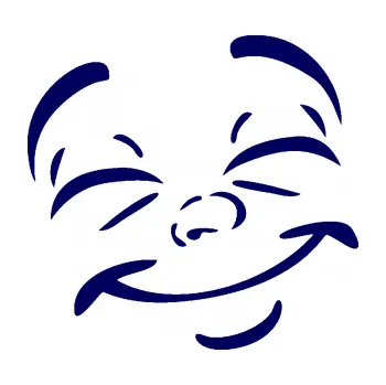 Samolepící dekorace Obličej 004 pravá šťastný (23 - tmavě modrá) SAMOLEPKA NA AUTO, NÁLEPKA, FÓLIE, POLEP, TUNING, VLASTNÍ TEXT, TISK, AUTOSAMOLEPKY.cz, POLEPY, OBRÁZEK, LOGO, 3D STICKERS