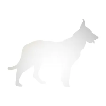 Polep vozidla SAMOLEPKA Pes 079 pravá Německý ovčák (82 - odrazková reflexní bílá) NA AUTO, NÁLEPKA, FÓLIE, POLEP, TUNING, VLASTNÍ TEXT, TISK, AUTOSAMOLEPKY.cz, POLEPY, OBRÁZEK, LOGO, SAMOLEPKY