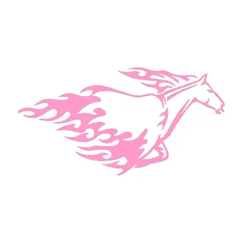 Samolepicí dekorace na vozidlo Animal flames 003 pravá kůň (24 - světle růžová) SAMOLEPKA NA AUTO, NÁLEPKA, FÓLIE, POLEP, TUNING, VLASTNÍ TEXT, TISK, AUTOSAMOLEPKY.cz, POLEPY, OBRÁZEK, LOGO, 3D STICKERS