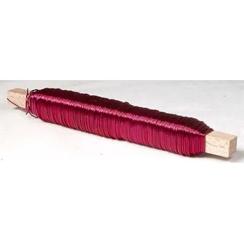 Vázací drát Vázací drátek - 0,5 mm, 0,1 kg, lak. růžový