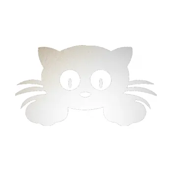 Samolepící dekorace SAMOLEPKA Kočka 007 levá (82 - odrazková reflexní bílá) NA AUTO, NÁLEPKA, FÓLIE, POLEP, TUNING, VLASTNÍ TEXT, TISK, AUTOSAMOLEPKY.cz, POLEPY, OBRÁZEK, LOGO, SAMOLEPKY