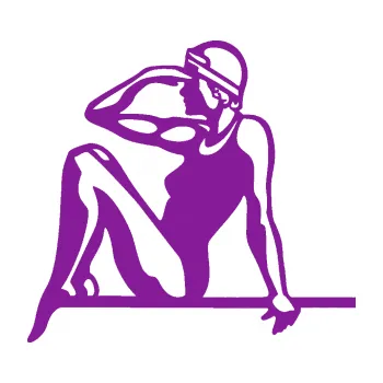 Polep vozidla SAMOLEPKA Plavkyně 001 levá (14 - fialová) NA AUTO, NÁLEPKA, FÓLIE, POLEP, TUNING, VLASTNÍ TEXT, TISK, AUTOSAMOLEPKY.cz, POLEPY, OBRÁZEK, LOGO, SAMOLEPKY