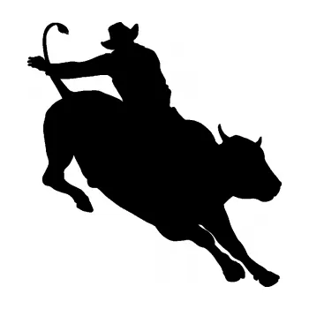 Samolepící dekorace SAMOLEPKA Rodeo 001 pravá kovboj s býkem (01 - černá) NA AUTO, NÁLEPKA, FÓLIE, POLEP, TUNING, VLASTNÍ TEXT, TISK, AUTOSAMOLEPKY.cz, POLEPY, OBRÁZEK, LOGO, SAMOLEPKY