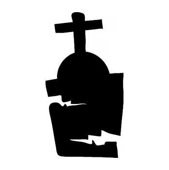 Samolepící dekorace Halloween 014 levá náhrobek (01 - černá) SAMOLEPKA NA AUTO, NÁLEPKA, FÓLIE, POLEP, TUNING, VLASTNÍ TEXT, TISK, AUTOSAMOLEPKY.cz, POLEPY, OBRÁZEK, LOGO, 3D STICKERS