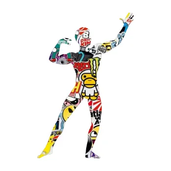 Polep vozidla Kulturista 004 pravá (83 - Sticker bomb) SAMOLEPKA NA AUTO, NÁLEPKA, FÓLIE, POLEP, TUNING, VLASTNÍ TEXT, TISK, AUTOSAMOLEPKY.cz, POLEPY, OBRÁZEK, LOGO, 3D STICKERS