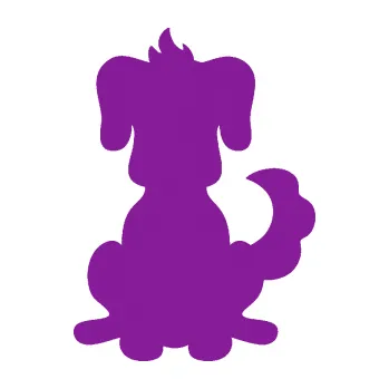 Polep vozidla SAMOLEPKA Pes 113 pravá kreslená silueta (14 - fialová) NA AUTO, NÁLEPKA, FÓLIE, POLEP, TUNING, VLASTNÍ TEXT, TISK, AUTOSAMOLEPKY.cz, POLEPY, OBRÁZEK, LOGO, SAMOLEPKY